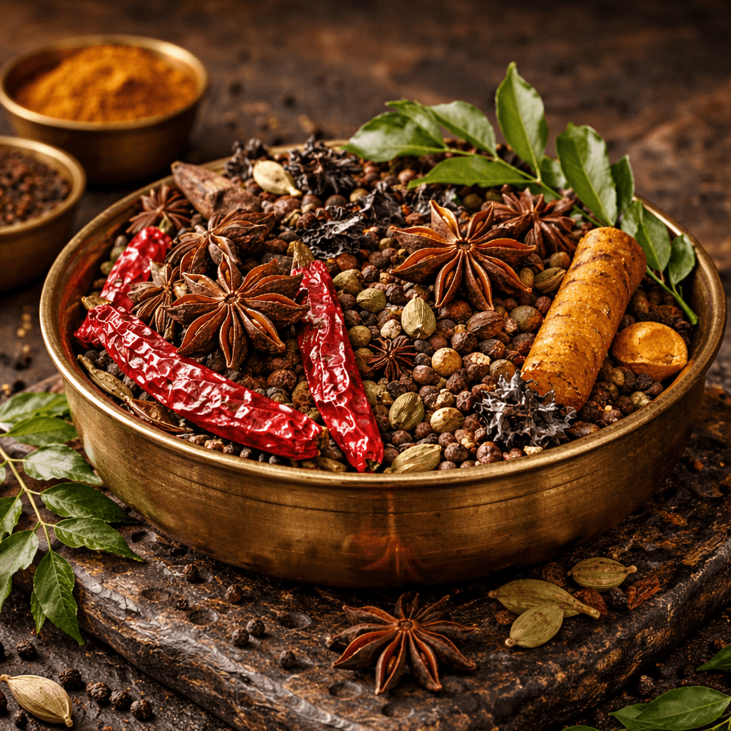 Authentic Chettinad spices and heritage kitchen